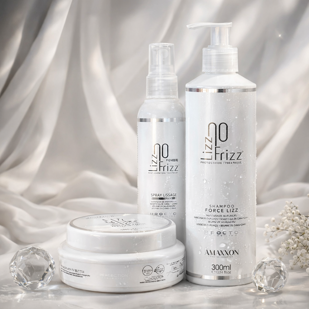 LIZZ NO FRIZZ Hair Restructuring Kit 3 Products (excellent for maintaining straightened hair)