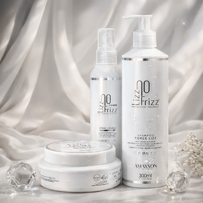 LIZZ NO FRIZZ Hair Restructuring Kit 3 Products (excellent for maintaining straightened hair)